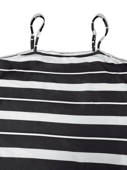 Plus Size Striped Spaghetti Strap Maxi Dress