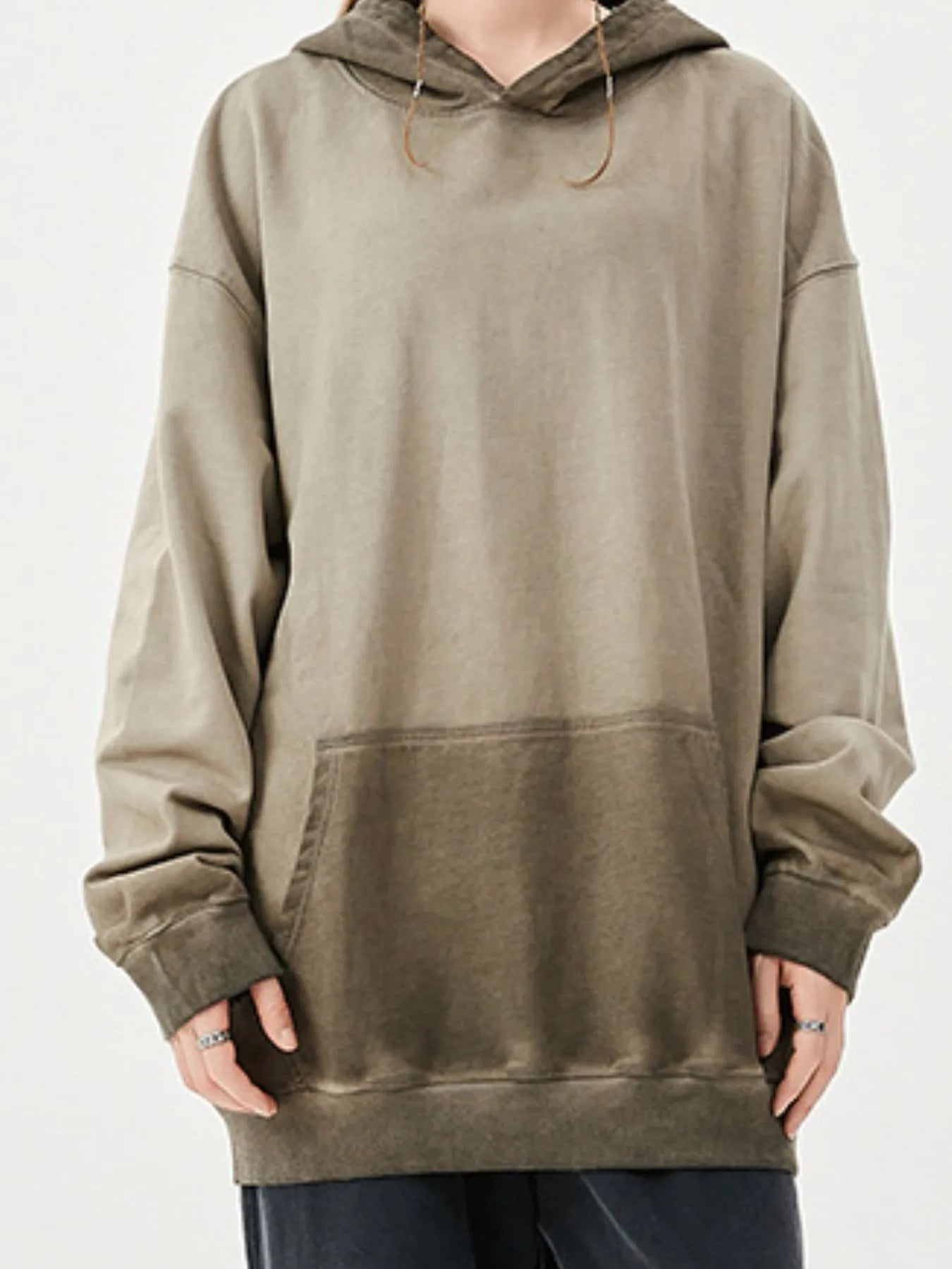 Men's Drop Shoulder Long Sleeve Hoodie