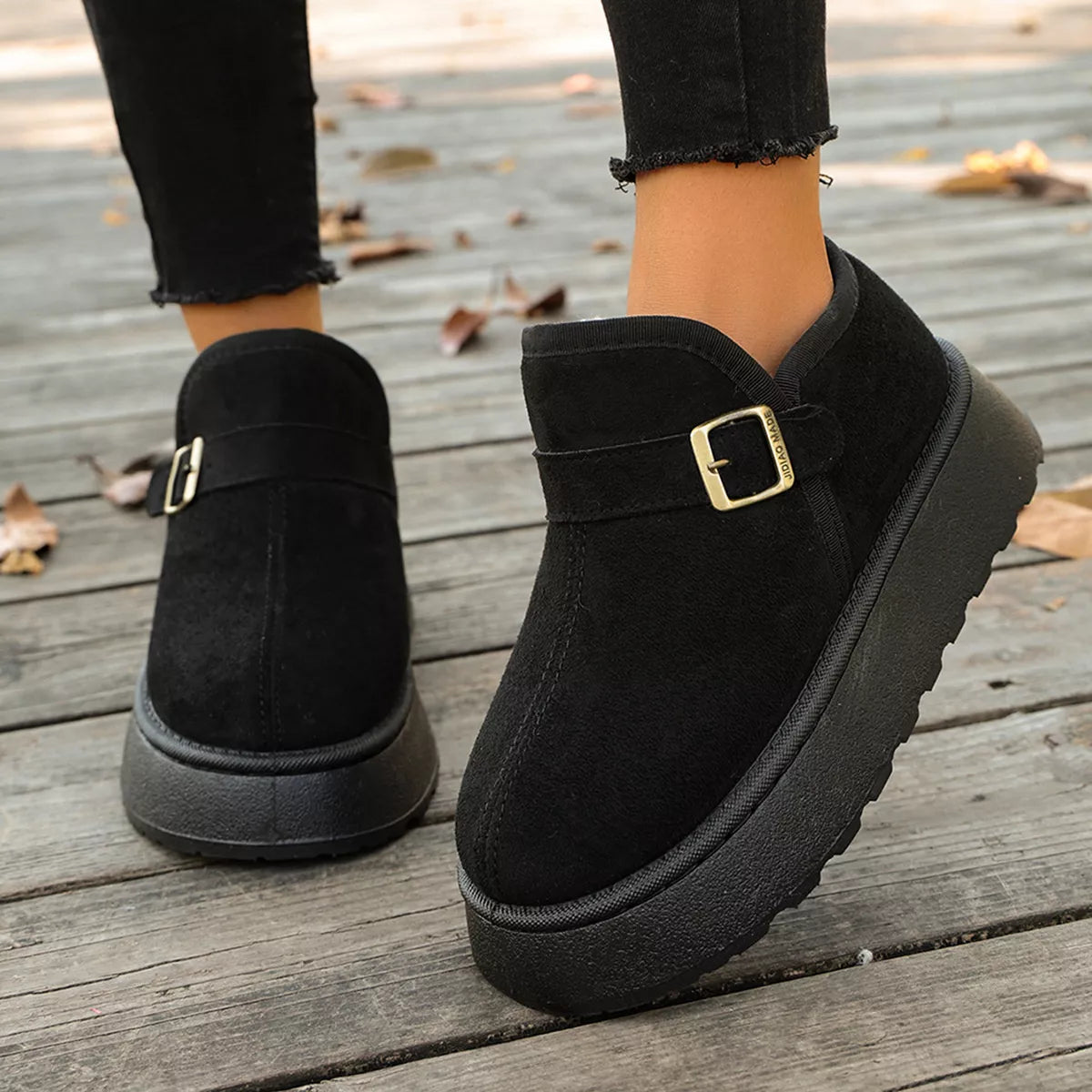 Suede platform boots, view 7