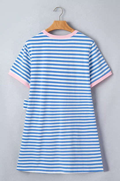 Stripe Nautical Tie Mini Dress