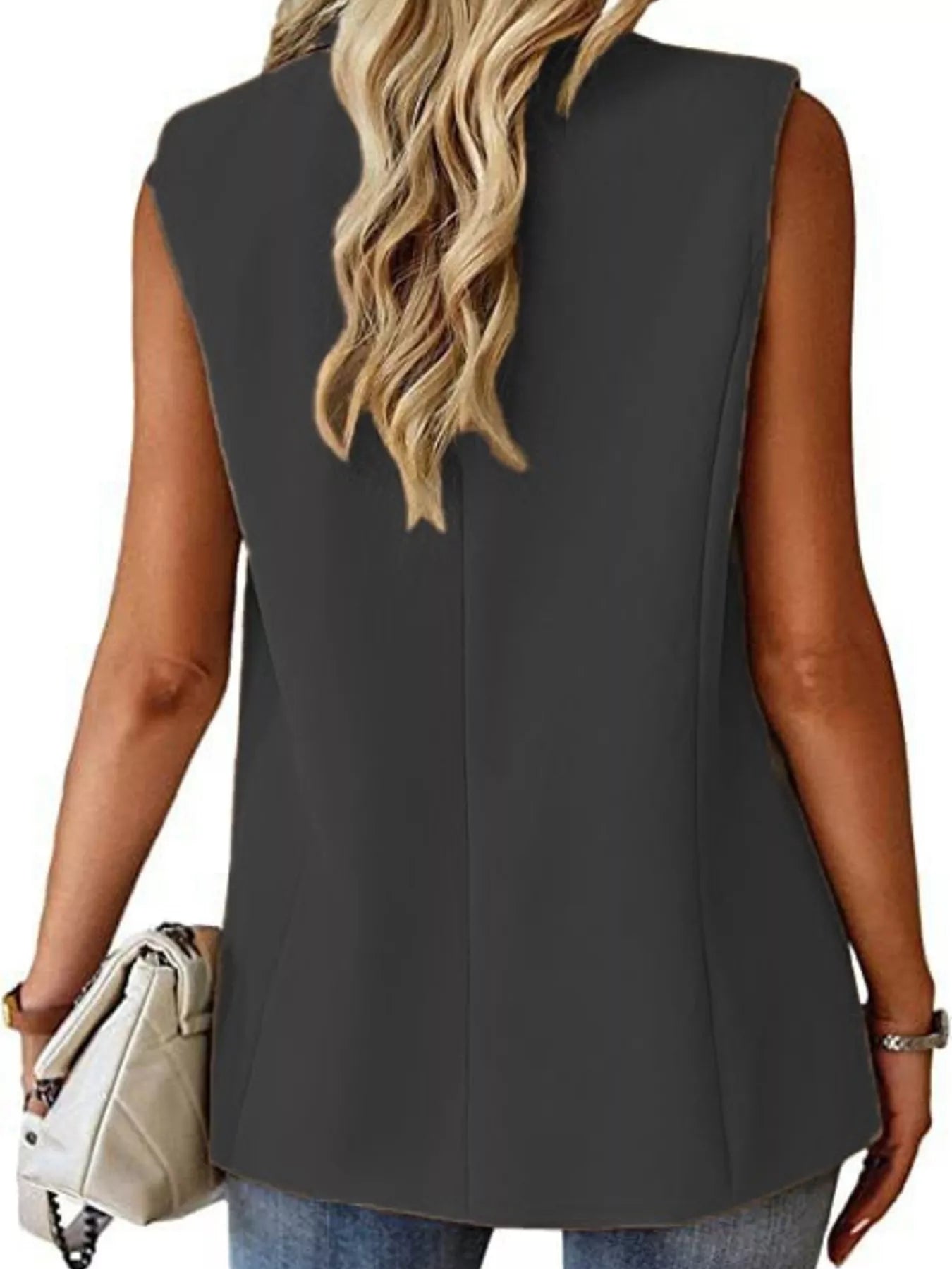 One Button Blazer Vest