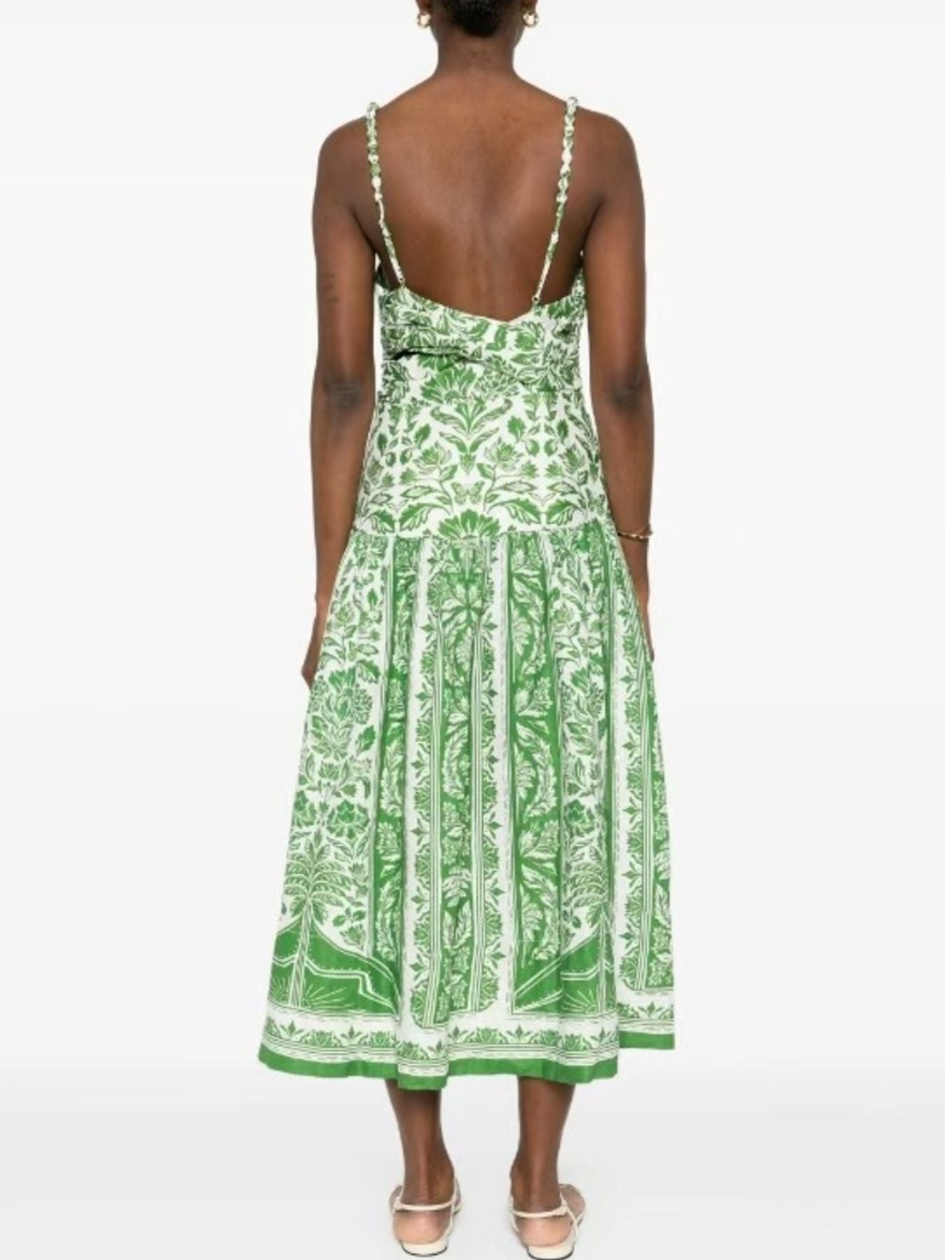 Printed A-Line Midi Cami Dress