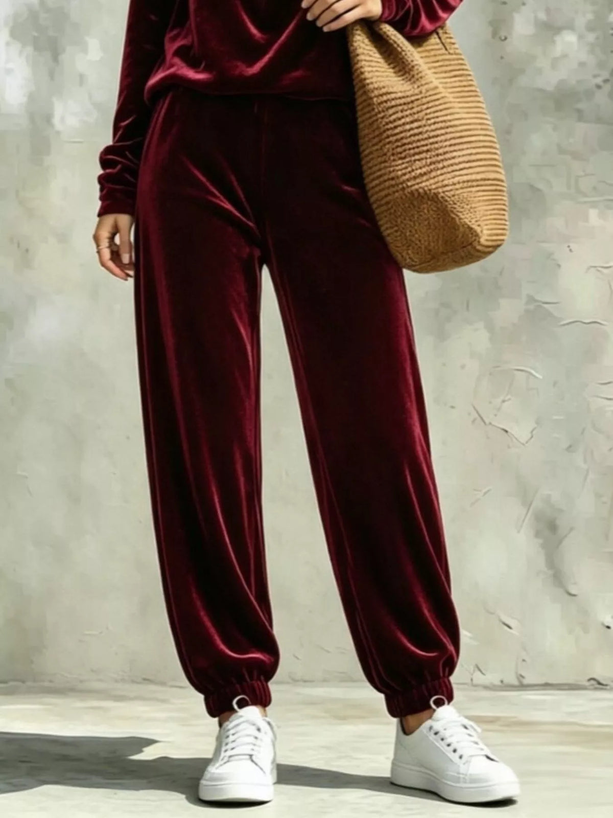 Velvet cowl neck set, view 15