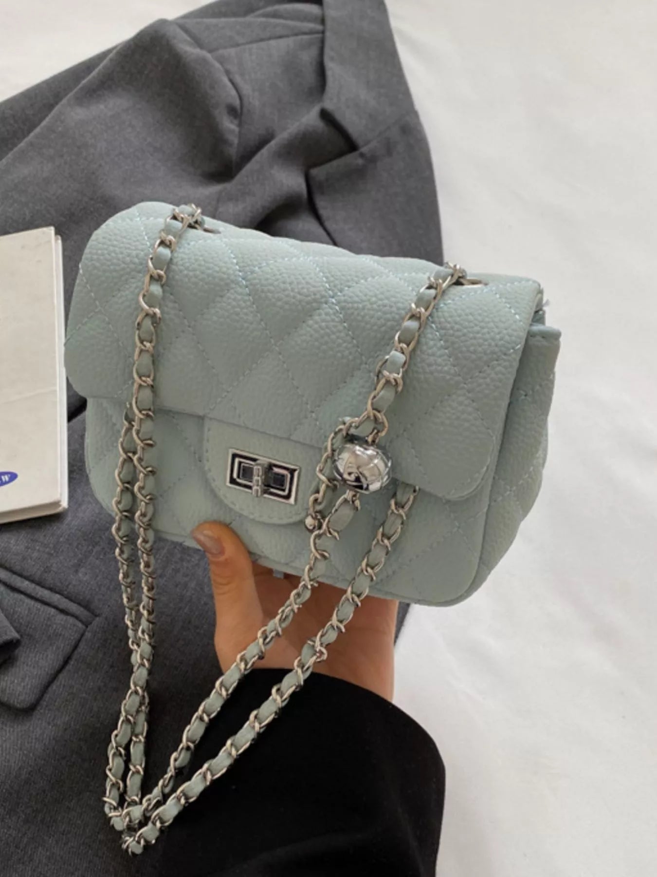 Quilted Chain Crossbody Bag