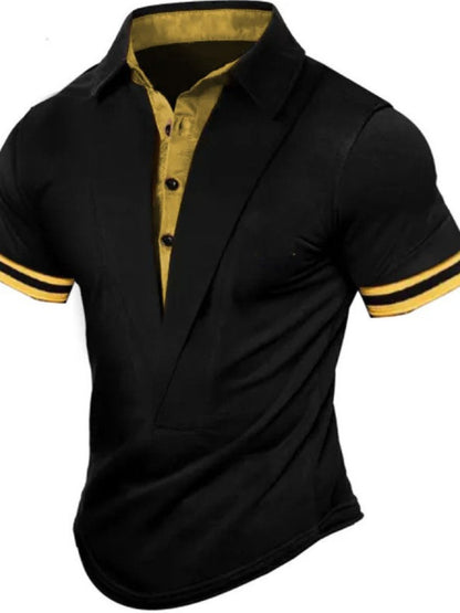 Men's Contrast Short Sleeve Polo