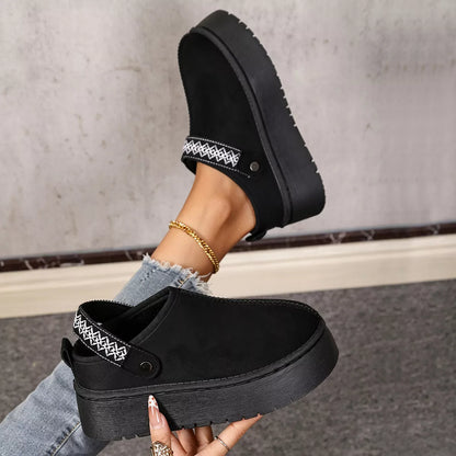 Platform Suede Fur-Lined Boots
