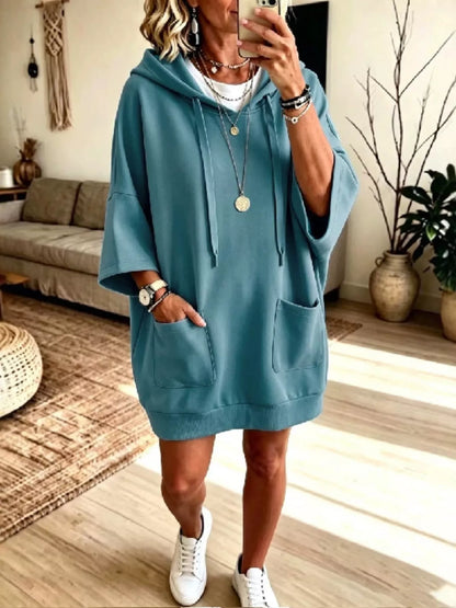Full Size Drawstring Hoodie Plus Size