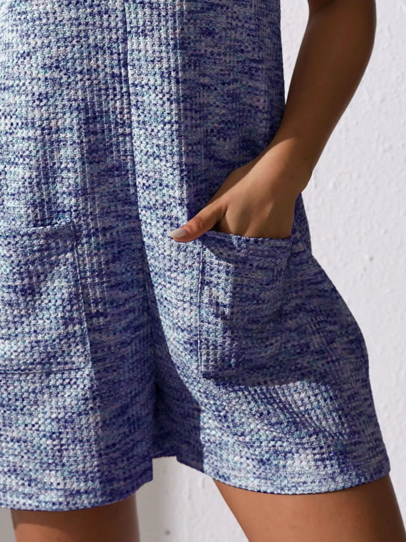 Full Size Button Front Romper with Pockets