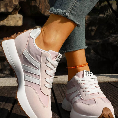 Round Toe Lace Up Sneakers