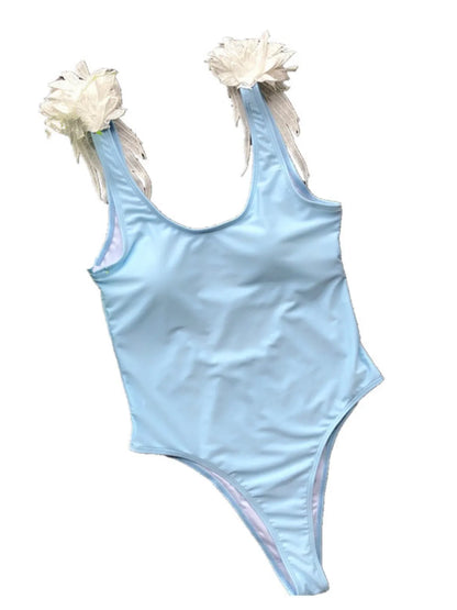 Backless Wide Strap Parent-Child Swimwear
