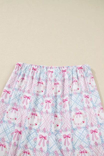 Wreath Pattern Christmas Pajama Set