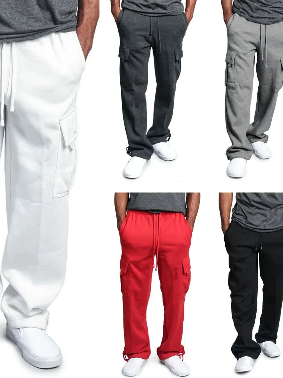 Men's Plus Size Drawstring Cargo Pants