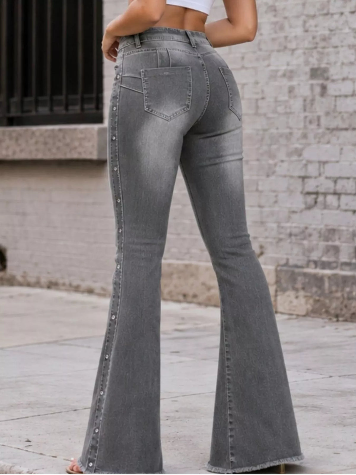 Plus Size High-Waisted Flare Jeans