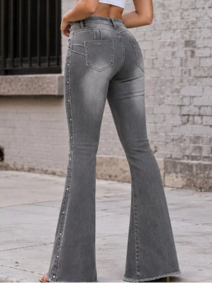 Plus Size High-Waisted Flare Jeans