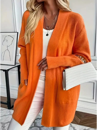 Open-Front Knit Cardigan