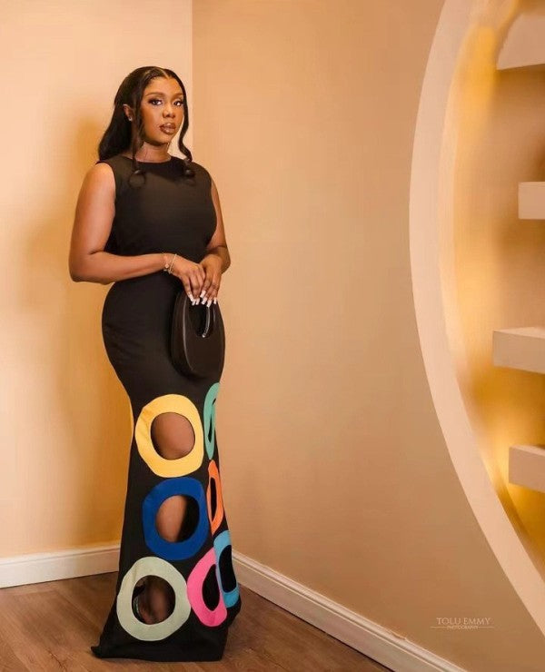 Round Neck Sleeveless A-line Dress