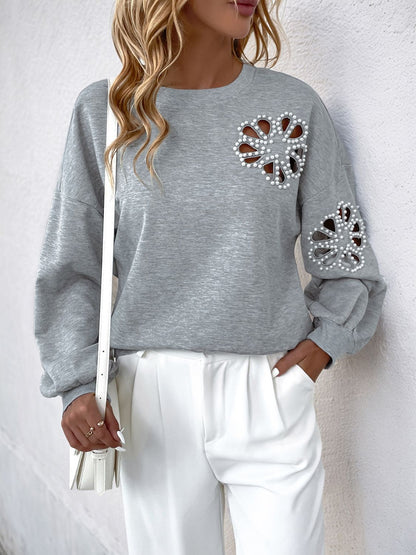 Cutout Long Sleeve Sweatshirt