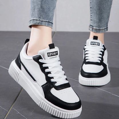 Lace Up Contrast Platform Sneakers
