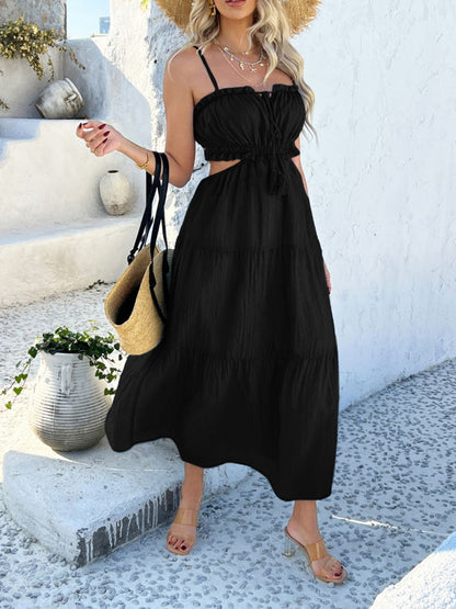 Tie Back Cami Midi Dress - MONLANE