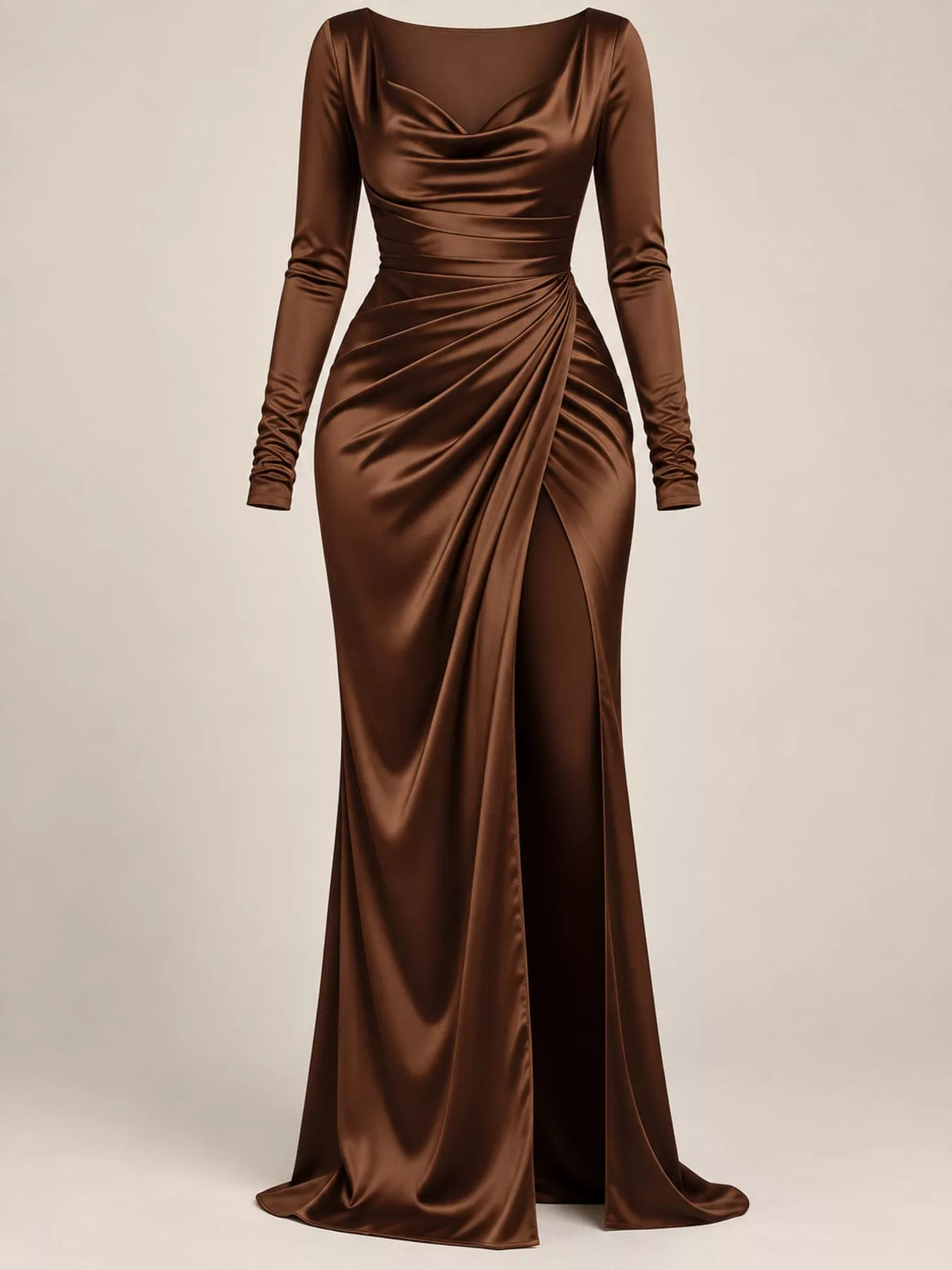 Plus size cowl neck maxi dress, view 20
