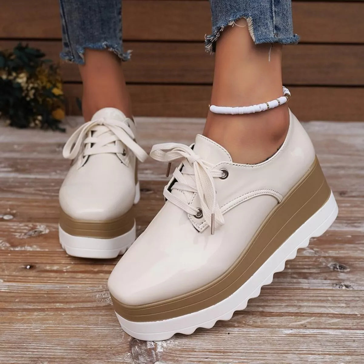 Lace Up Platform Sneakers