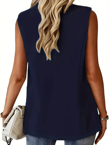 One Button Blazer Vest