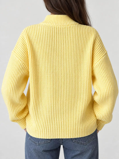 Oversized half-zip sweater, view 4