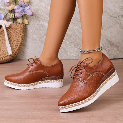 Point Toe Lace Up Sneakers