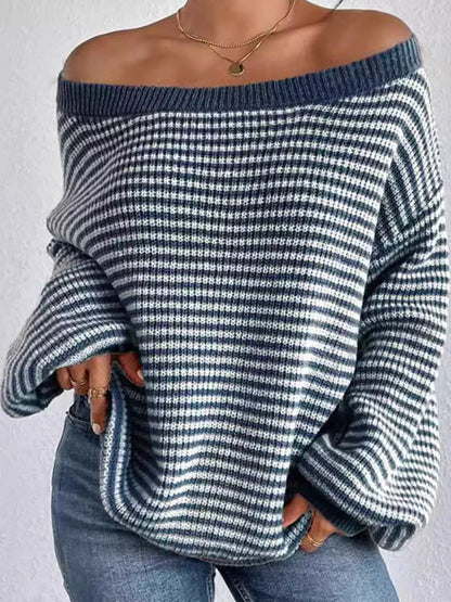 Plus size boat neck sweater, view 5