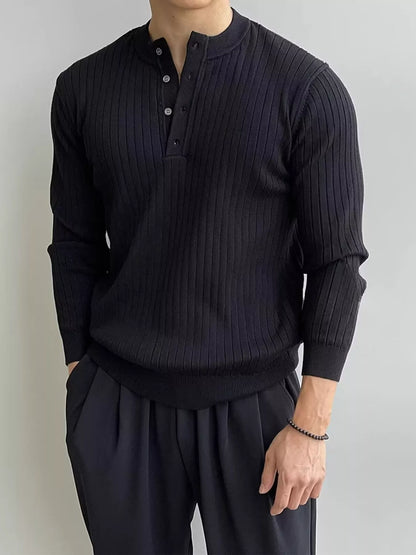 Men's ribbed knit top, view 3