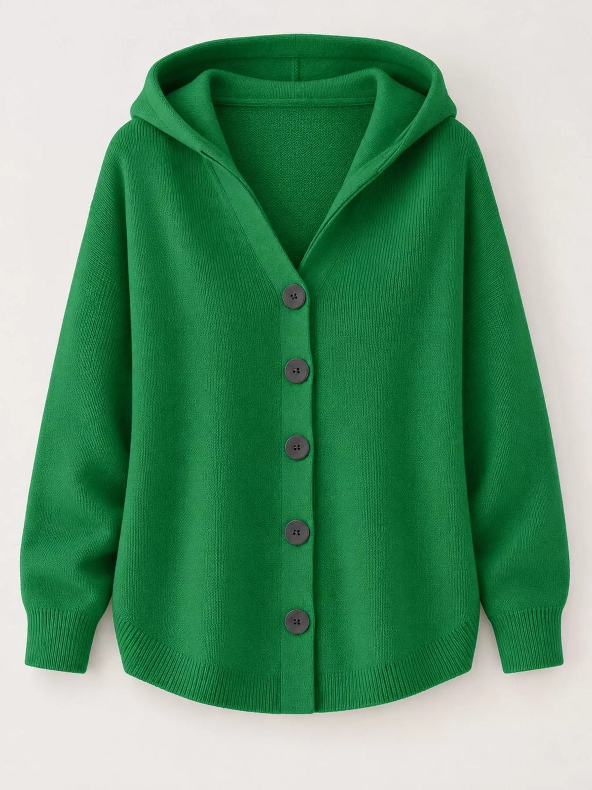 Plus Size Hooded Knit Cardigan, 12 Colors up to 5XL