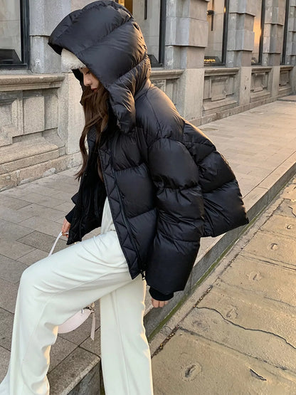 Quilted hooded puffer jacket, view 3