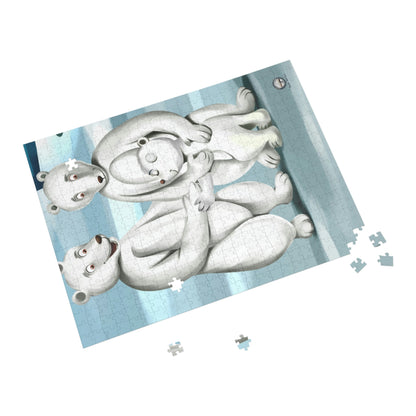 Poro the Polar Bear Family Jigsaw Puzzle (96, 252, 500, 1000-Piece)