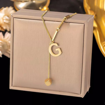 Initial letter pendant necklace, view 9