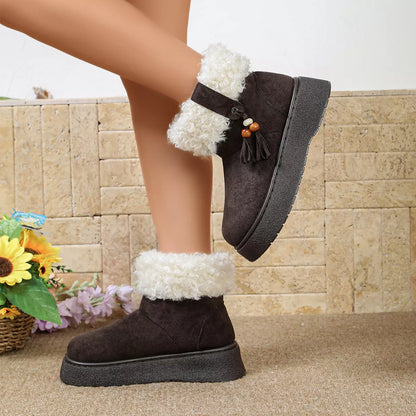 Round Toe Faux Fur Lined Boots