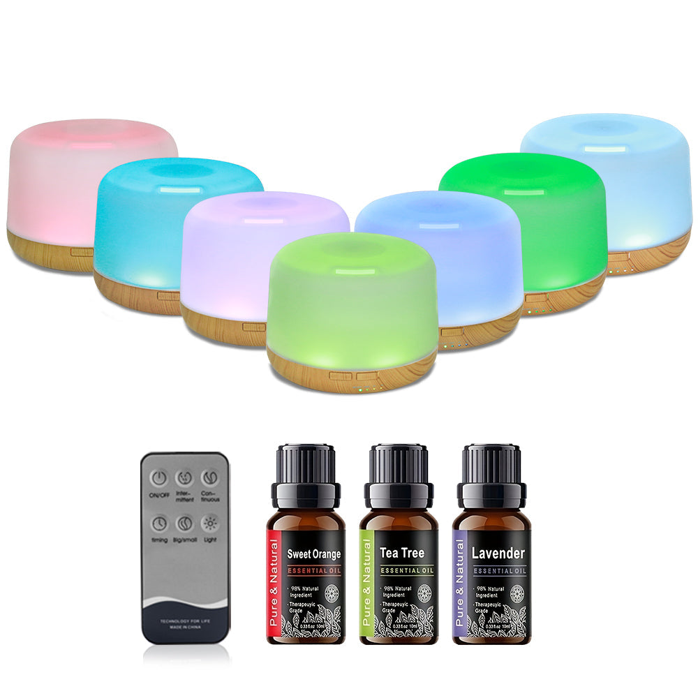 500ml Ultrasonic Essential Oil Diffuser & Humidifier with Remote