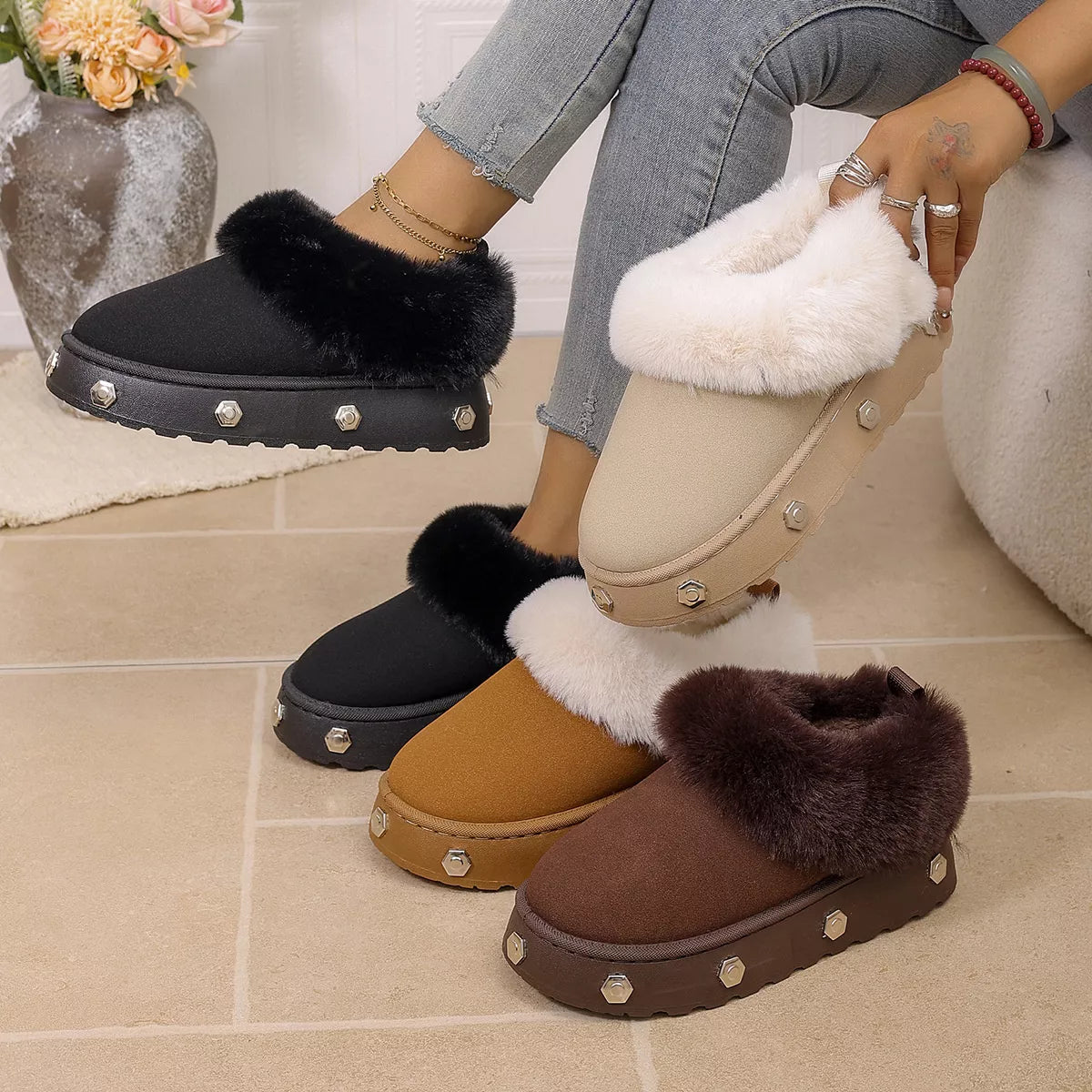 Round Toe Platform Boots