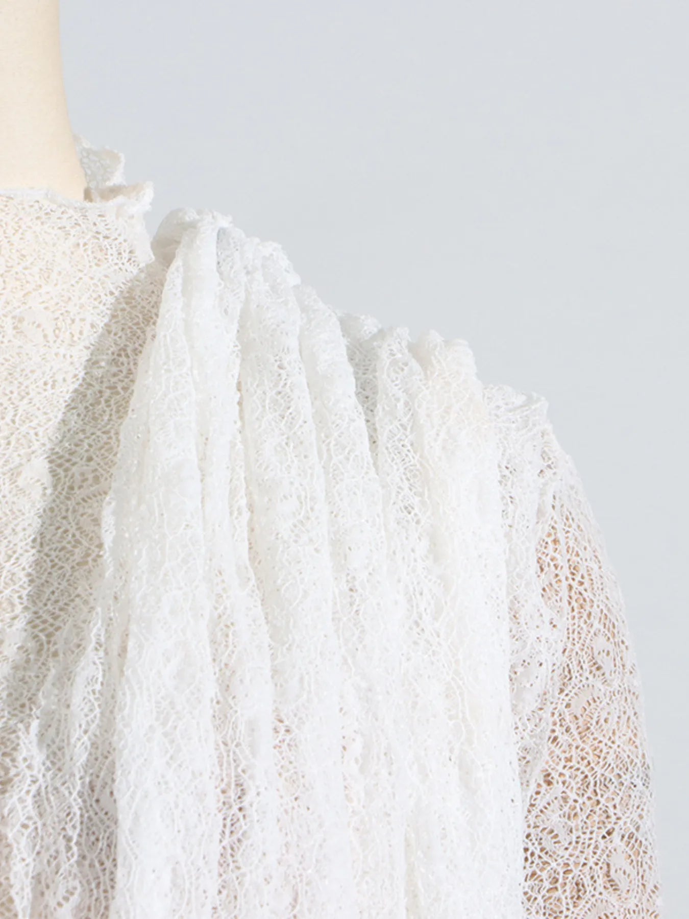 Ruffled Hem Lace Mini Dress