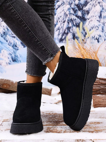 Platform Boots with Round Toe