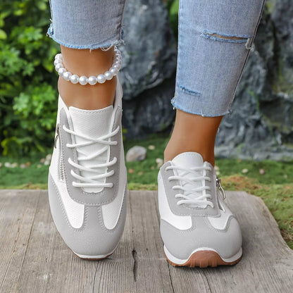 Round Toe Lace Up Sneakers