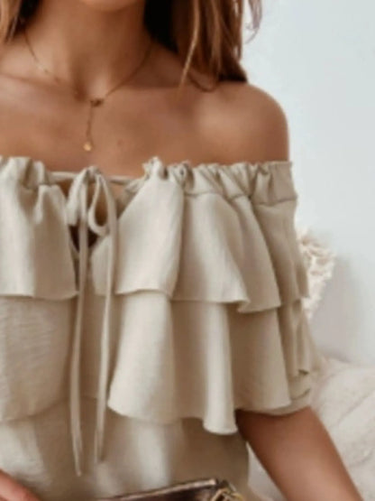 Ruffled Off-Shoulder Blouse
