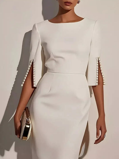 Slim-Fit Elegant Midi Dress