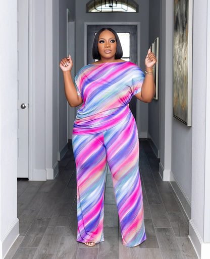 Plus Size Comfort Fit Two Piece Set