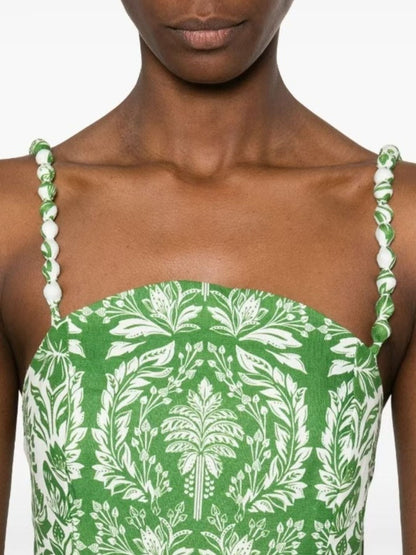 Printed A-Line Midi Cami Dress