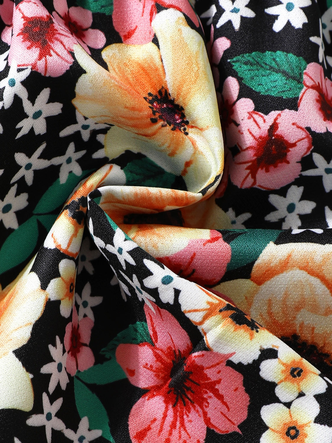 Children's Ruffled Floral Dress with Headband