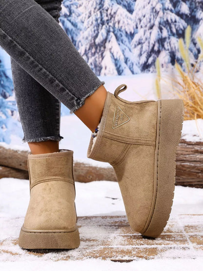 Platform Boots with Round Toe