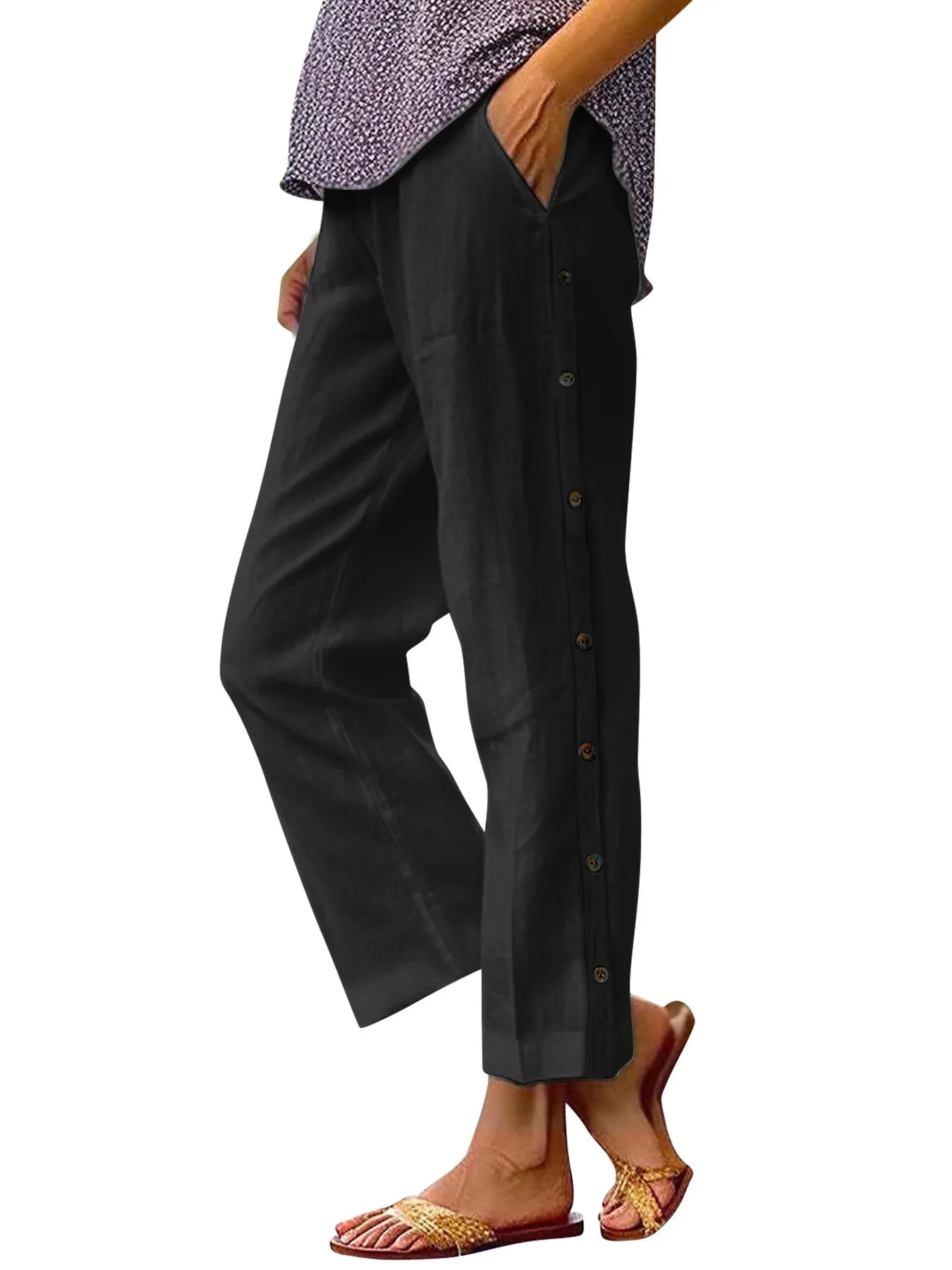 Casual Wide Leg Plus Size Pants