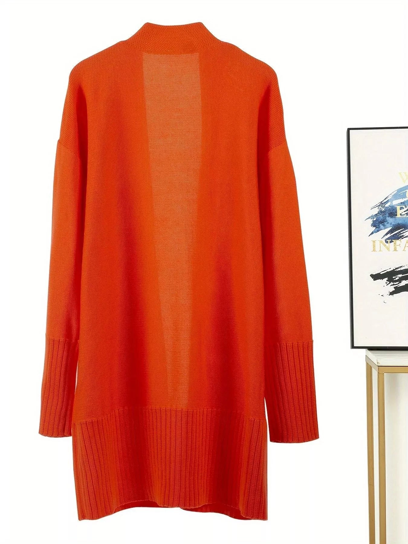 Open-Front Knit Cardigan