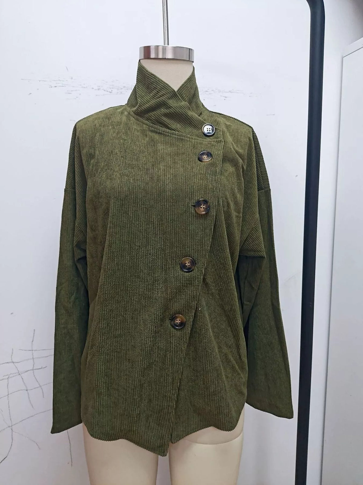 Asymmetric corduroy jacket, view 5