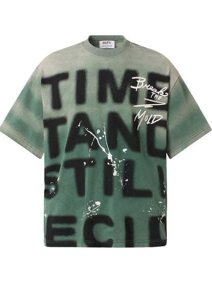 Men's Graffiti Style Oversized T-Shirt
